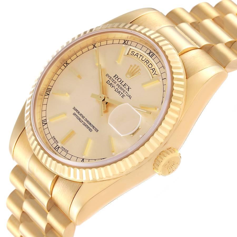 Rolex President Day Date 36mm Gelbgold Herrenuhr 118238 2