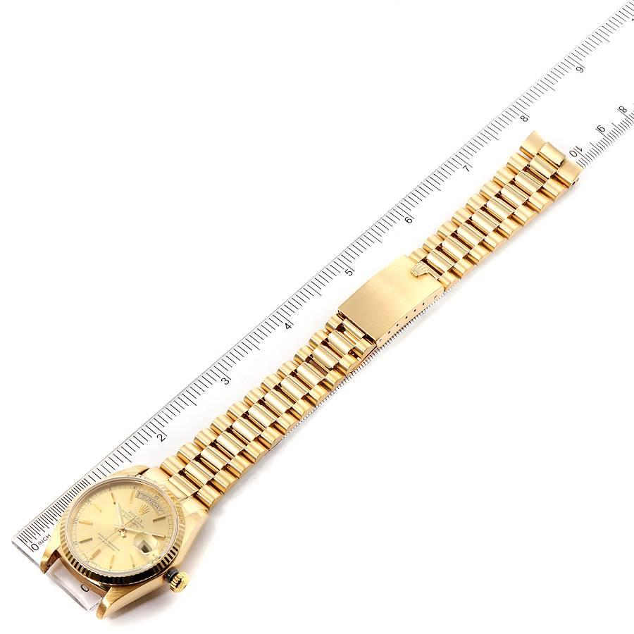 Rolex President Day-Date Yellow Gold Men’s Watch 18038 Box For Sale 6