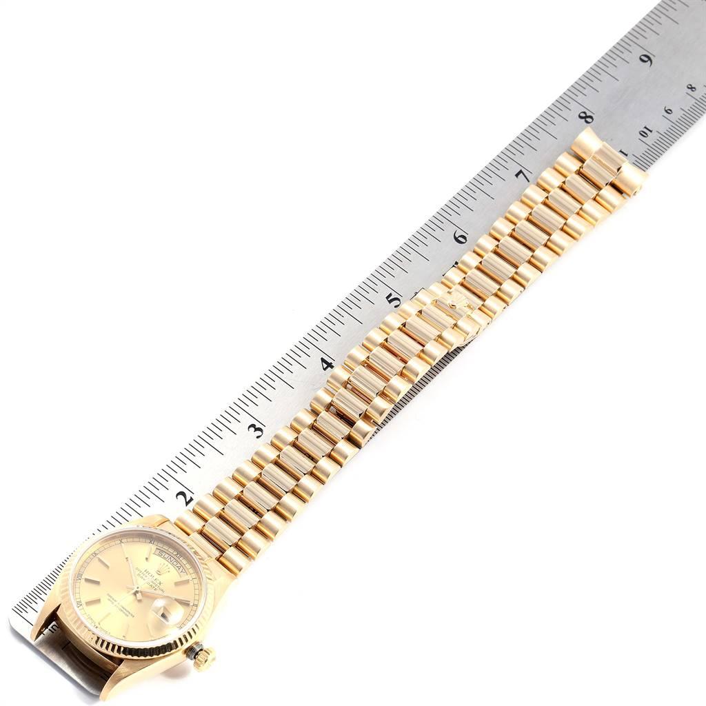 Rolex President Day-Date Yellow Gold Men's Watch 18038 For Sale 7
