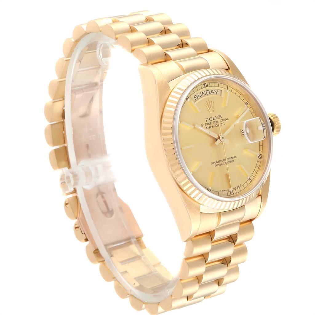 Rolex President Day-Date Yellow Gold Men's Watch 18038 In Good Condition For Sale In Atlanta, GA