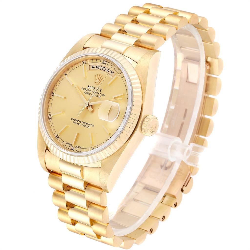 Men's Rolex President Day-Date Yellow Gold Men’s Watch 18038 For Sale