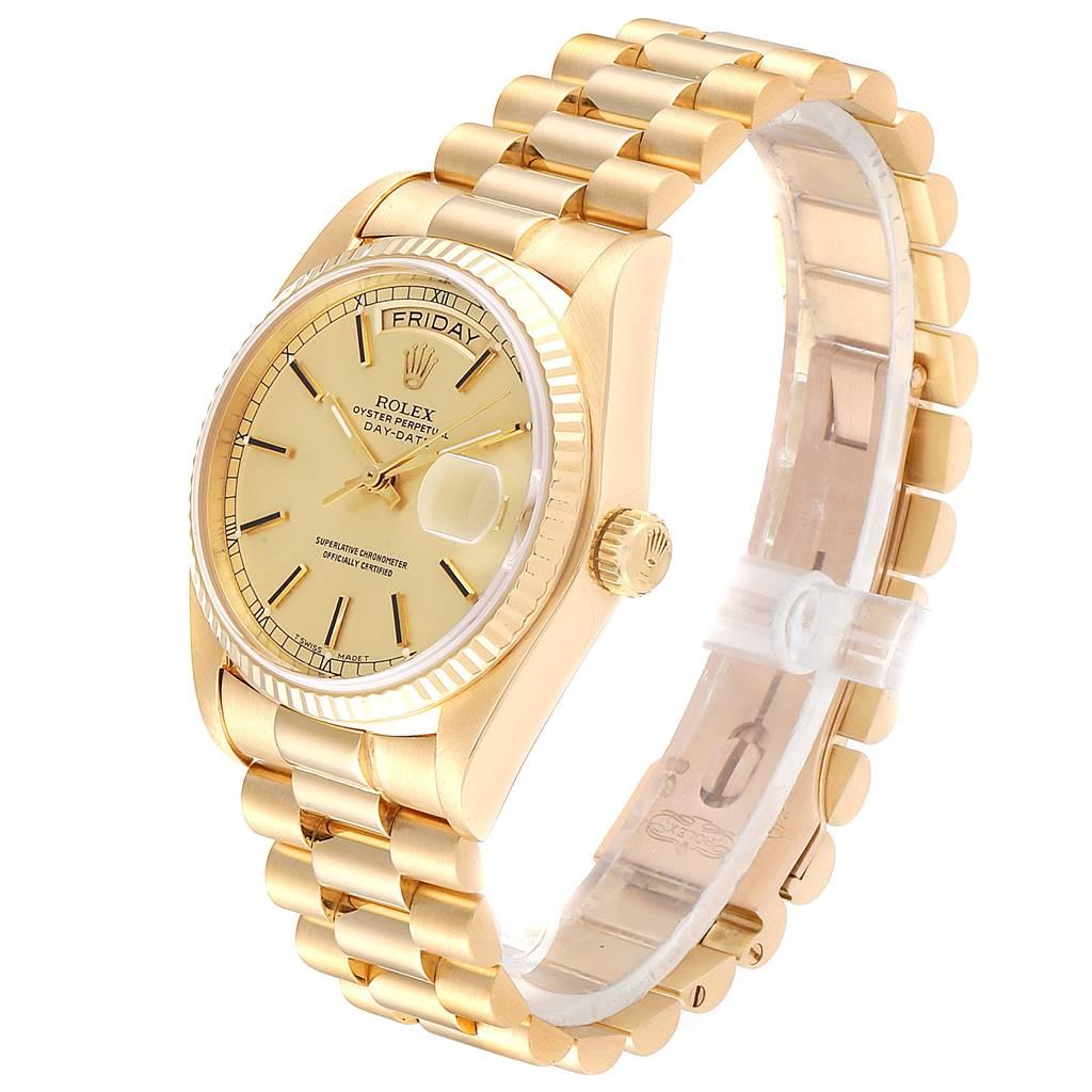 Rolex President Day-Date Yellow Gold Men's Watch 18038 For Sale 1