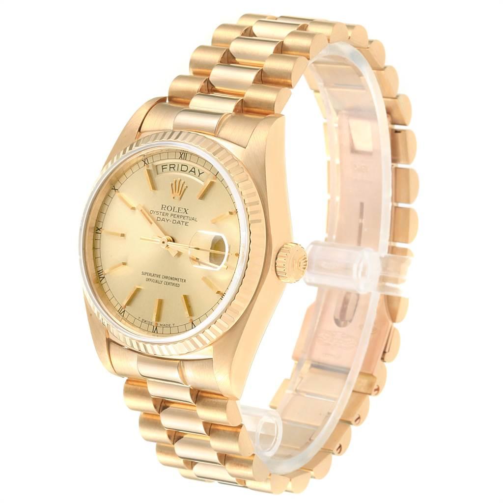 Rolex President Day-Date Yellow Gold Mens Watch 18038 For Sale 1