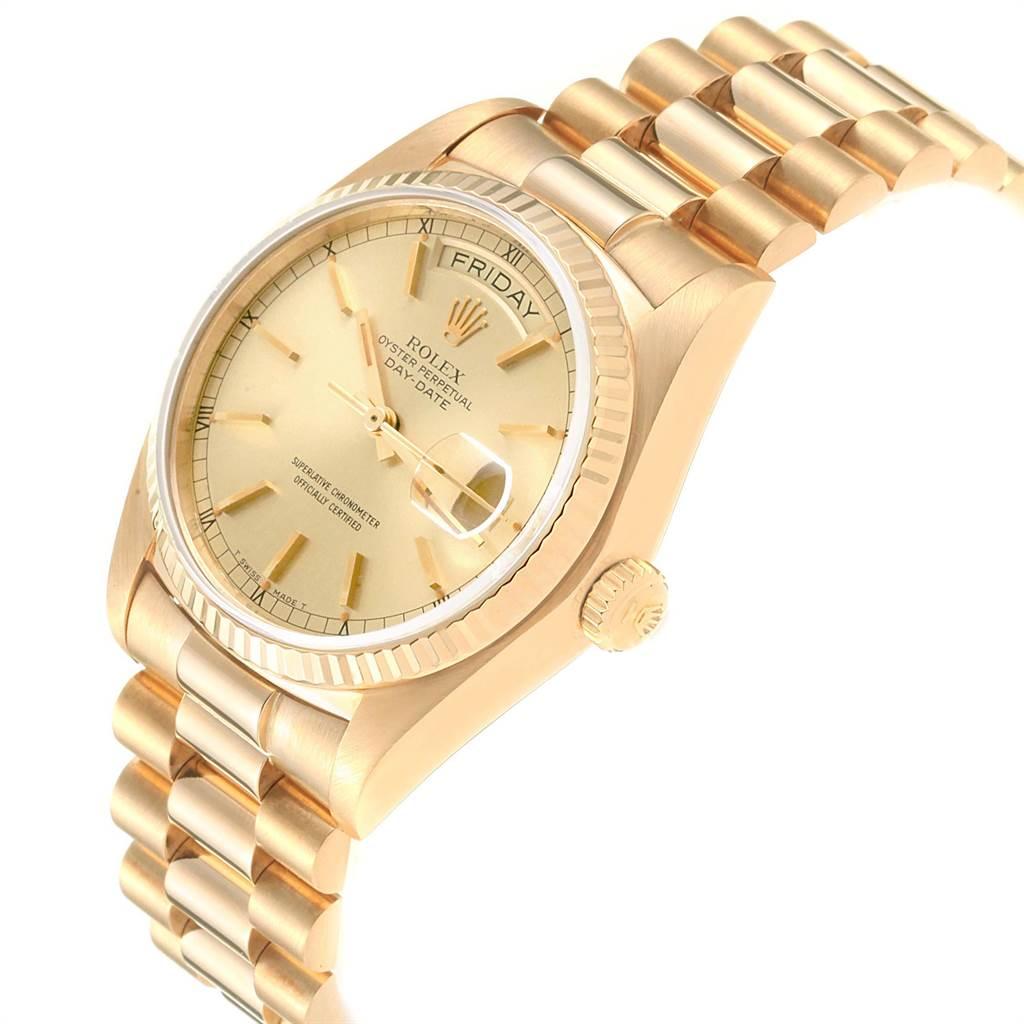 Rolex President Day-Date Yellow Gold Men’s Watch 18038 For Sale 1