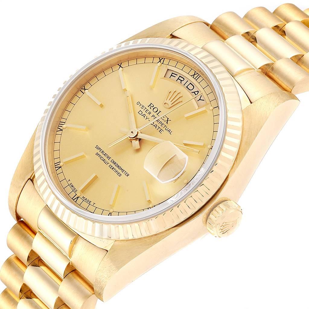 Rolex President Day-Date Yellow Gold Men’s Watch 18038 For Sale 1
