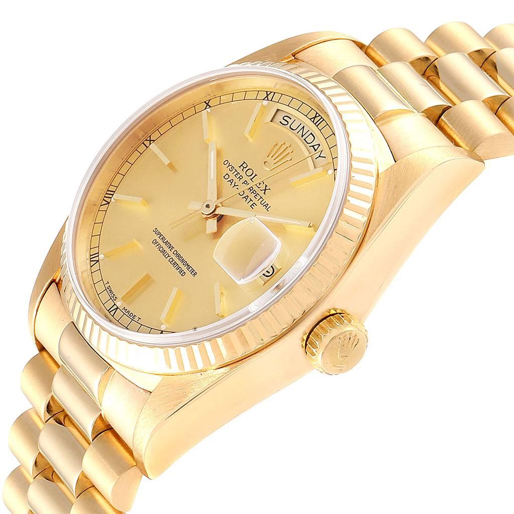 Rolex President Day-Date Yellow Gold Men's Watch 18038 For Sale 2