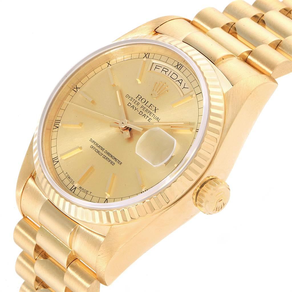 Rolex President Day-Date Yellow Gold Men's Watch 18038 For Sale 3