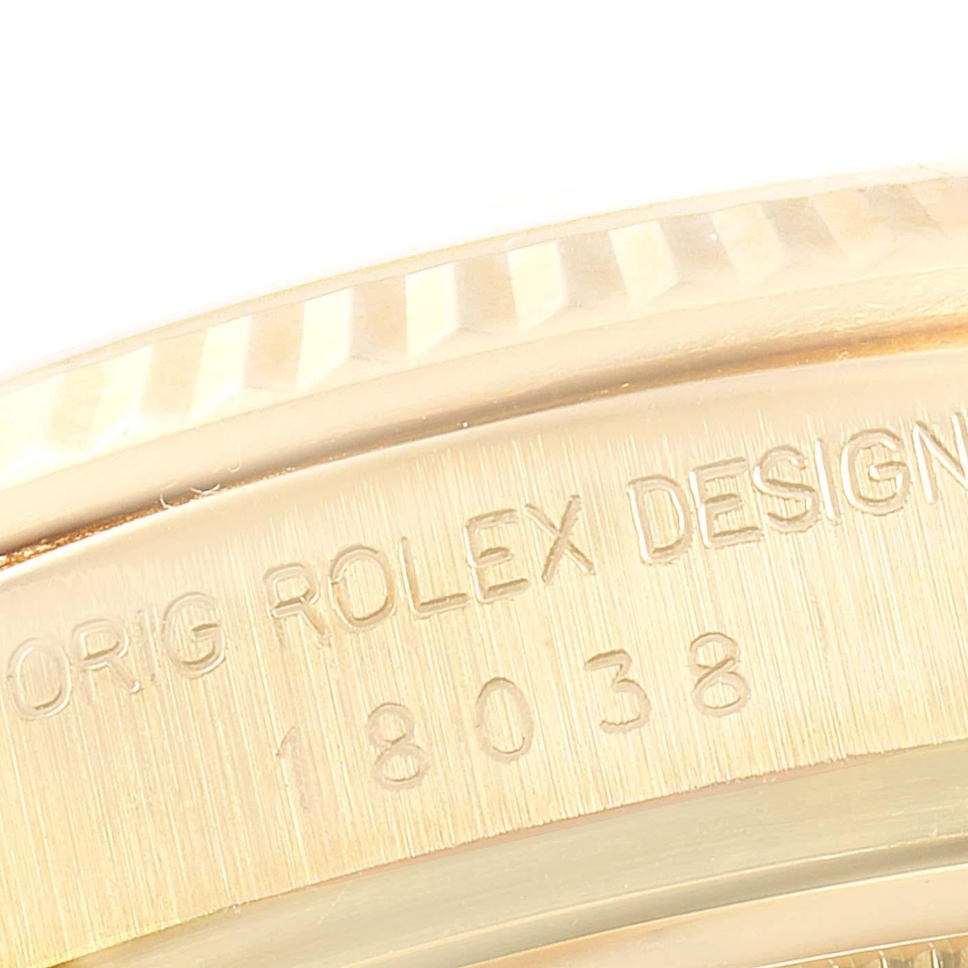 Men's Rolex President Day-Date Yellow Gold Men’s Watch 18038 For Sale