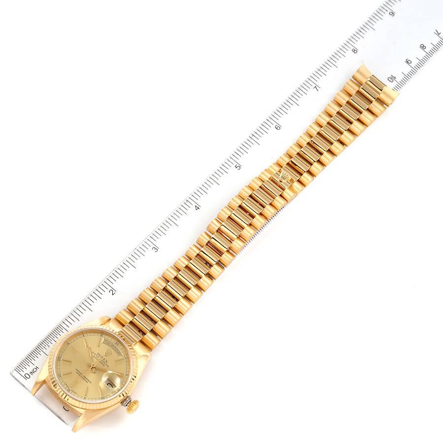 Rolex President Day-Date Yellow Gold Mens Watch 18038 Papers For Sale 6