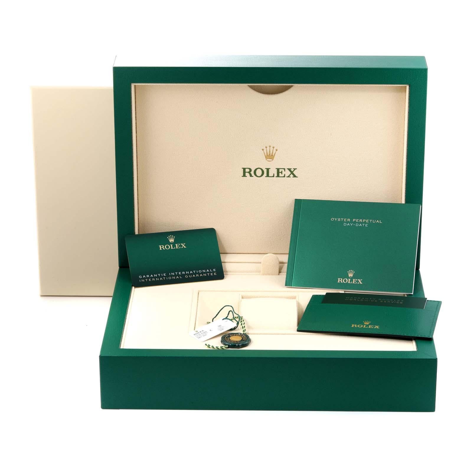 Rolex President Day-Date 40 Blue Dial Platinum Mens Watch 228236 Unworn For Sale 2