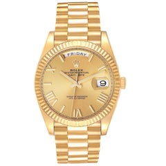 Rolex President Day-Date 40 Oro Giallo Quadrante Champagne Orologio Uomo 228238
