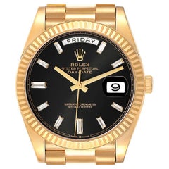 Rolex President Day-Date 40 Yellow Gold Diamond Dial Mens Watch 228238 Box Card