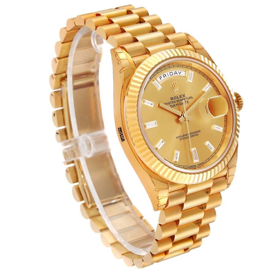 Rolex President Day-Date 40 Gelbgold Diamant-Herrenuhr 228238 Box Kartene im Zustand „Hervorragend“ im Angebot in Atlanta, GA