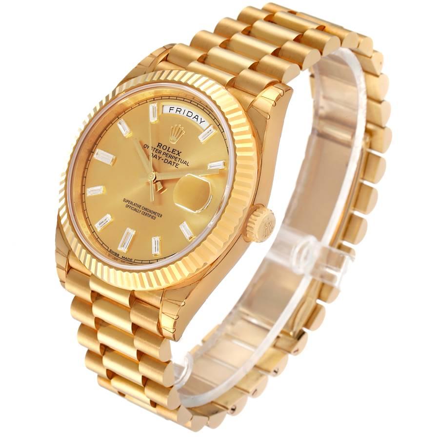 Rolex President Day-Date 40 Gelbgold Diamant-Herrenuhr 228238 Box Kartene im Angebot 1