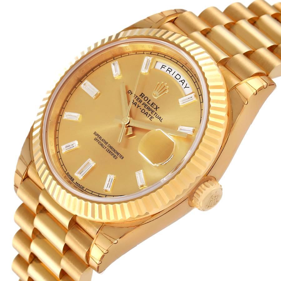 Rolex President Day-Date 40 Gelbgold Diamant-Herrenuhr 228238 Box Kartene im Angebot 2