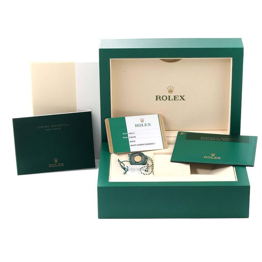 Rolex President Day-Date 40 Yellow Gold White Dial Mens Watch 228238 Box Card 5