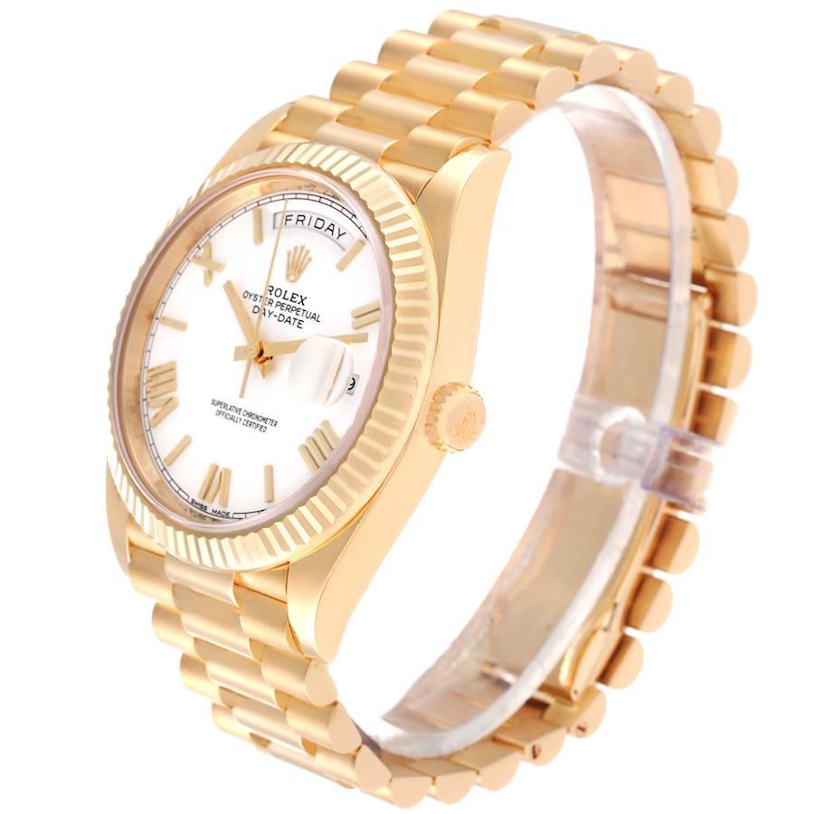 gold rolex presidential white face
