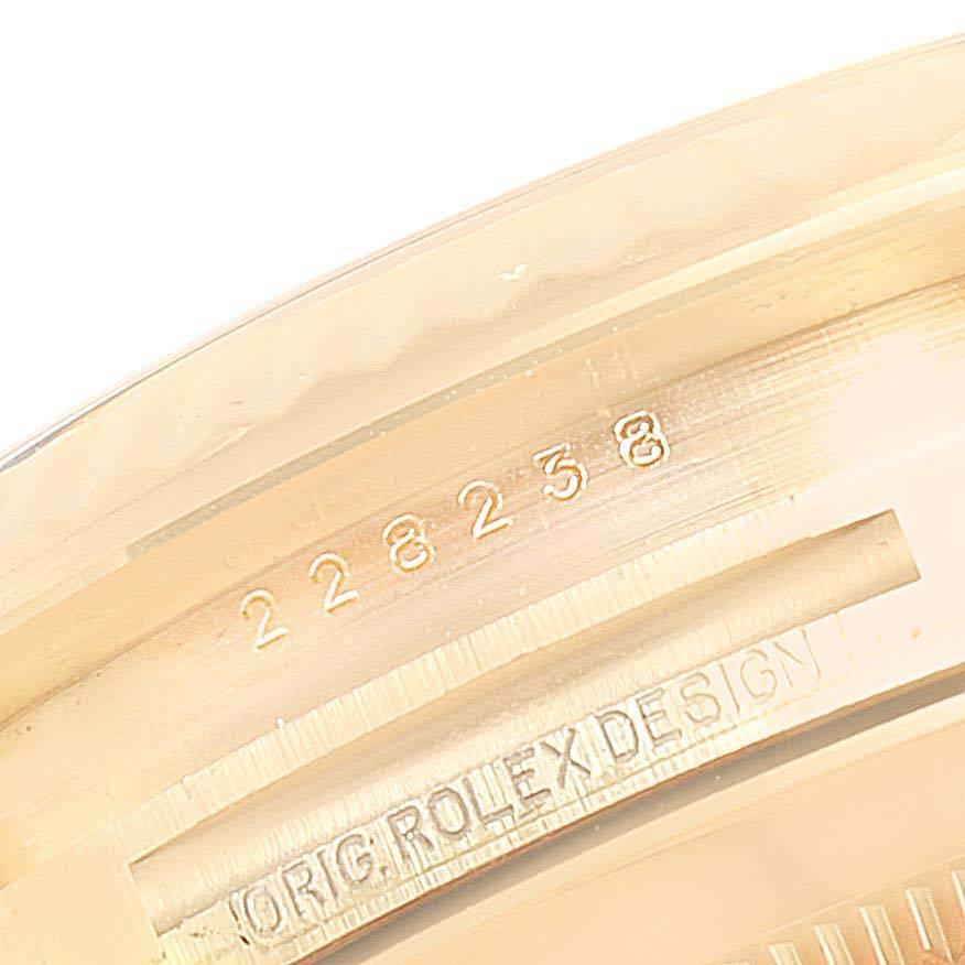 Men's Rolex President Day-Date 40 Yellow Gold White Dial Mens Watch 228238 Box Card