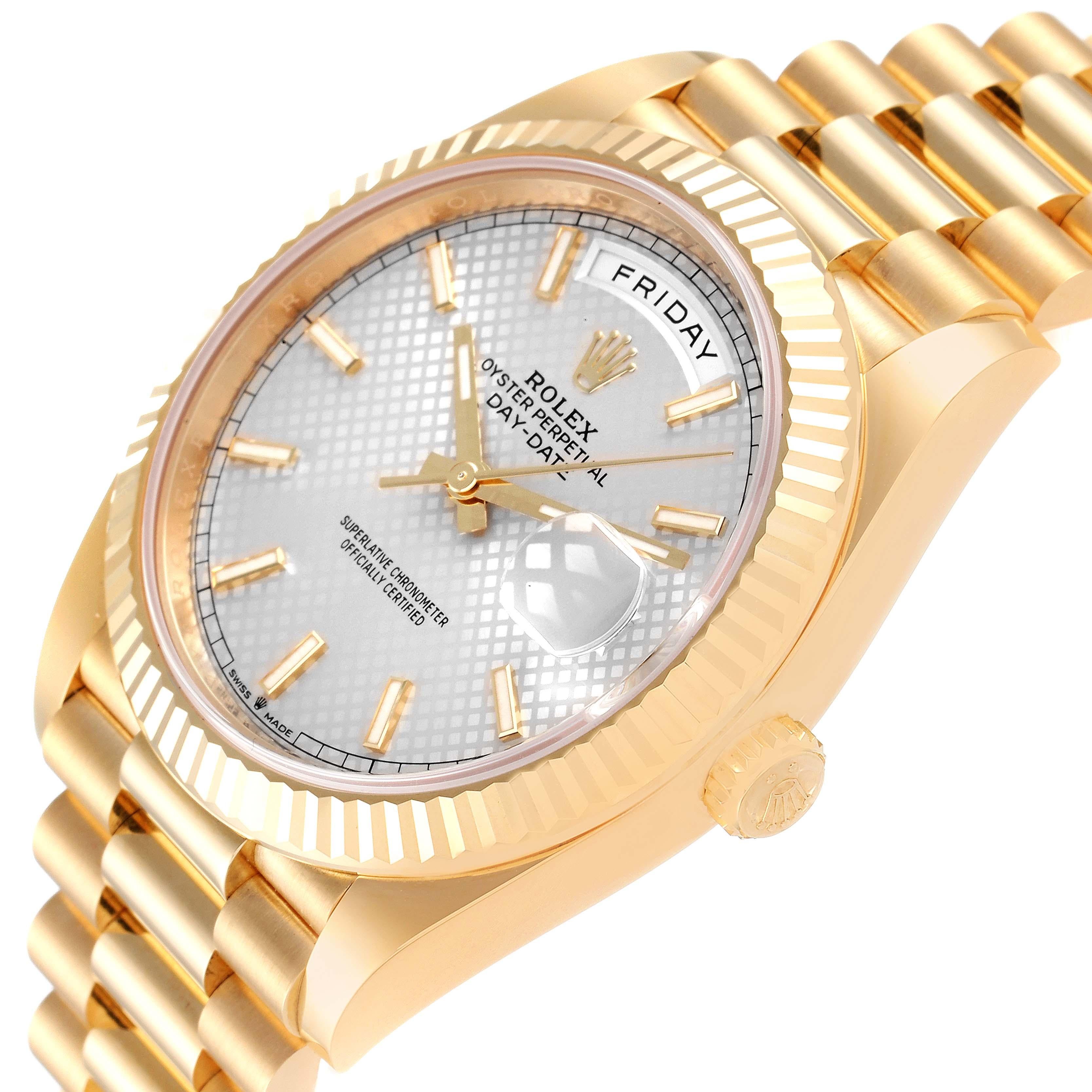 Rolex President Day-Date 18K Yellow Gold Mens Watch 228238 Unworn For Sale 2