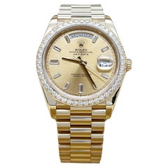 Rolex President Day Date 40 mm 228348RBR Factory Diamonds Or 18K Boîte Paper