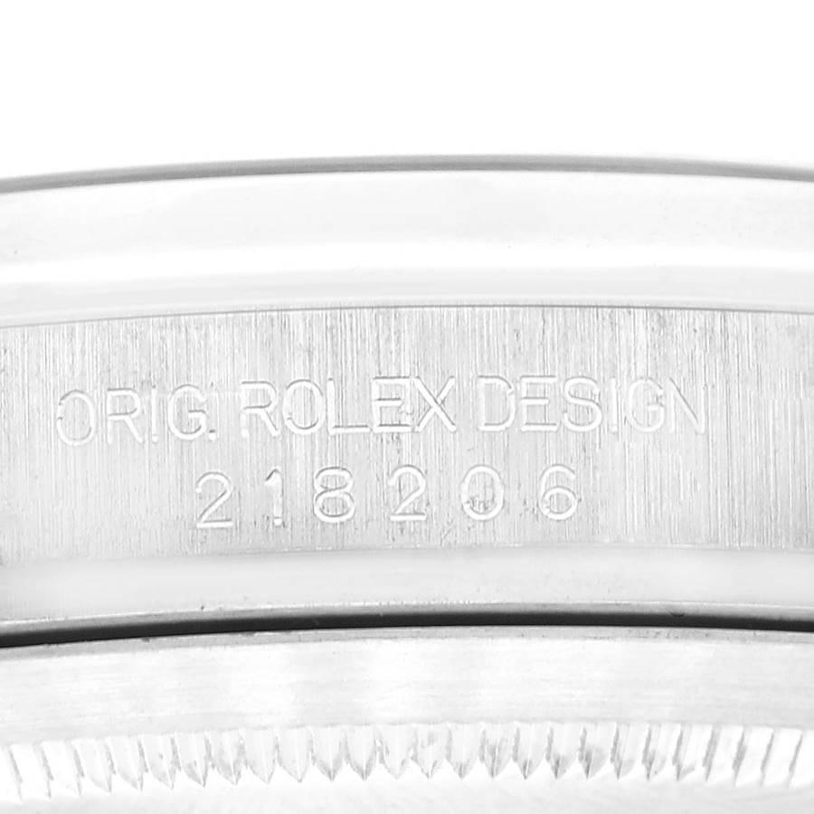 Men's Rolex President Day-Date 41 Matte Black Dial Platinum Mens Watch 218206 Box Card For Sale