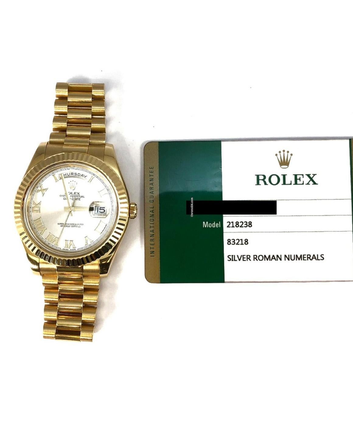 Rolex President Day Date II 18 Karat Yellow Gold Automatic Wristwatch 2