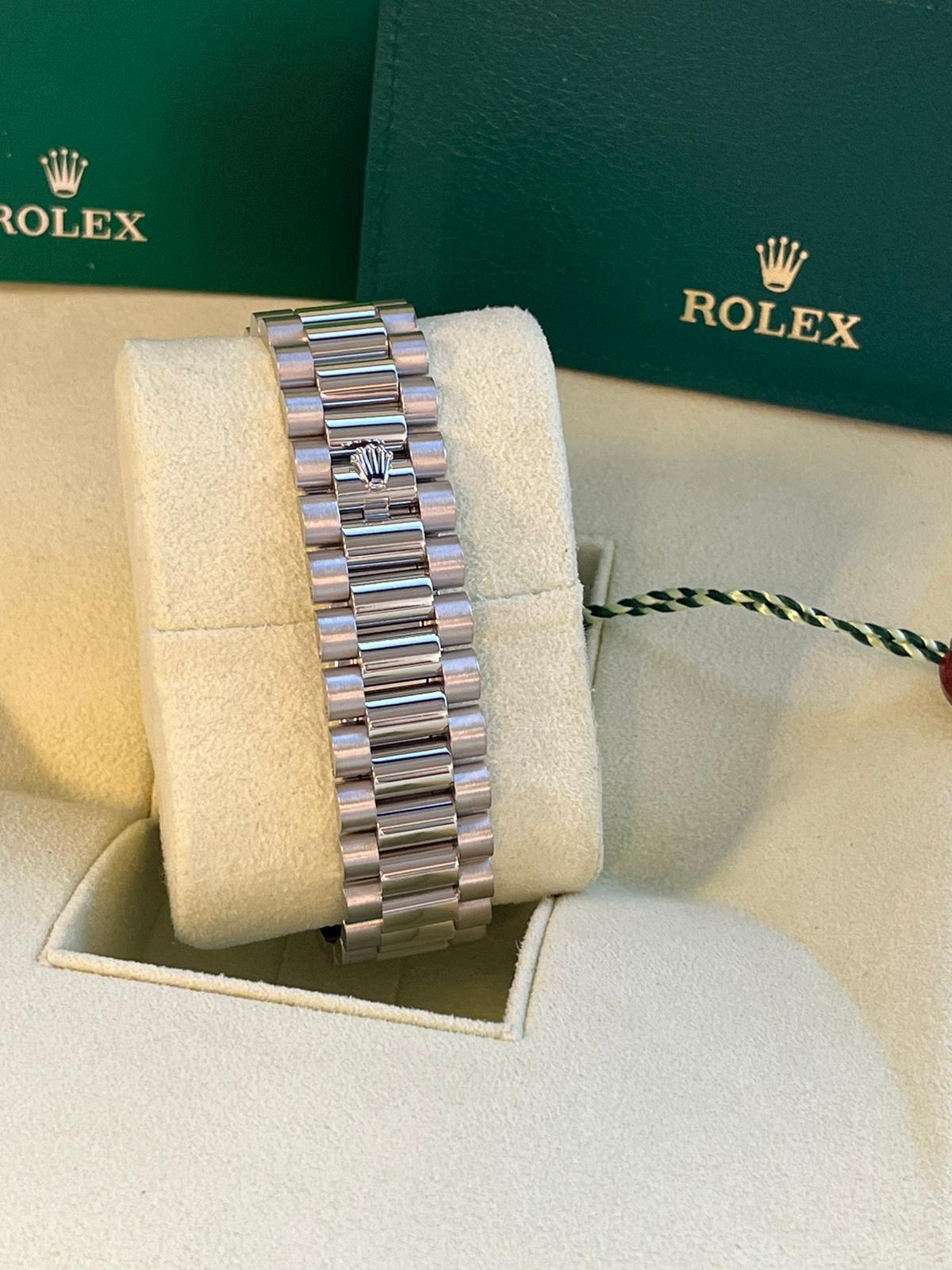 Rolex President Day-Date II 41 mm Ice Blue Roman Dial Platinum Watch ...
