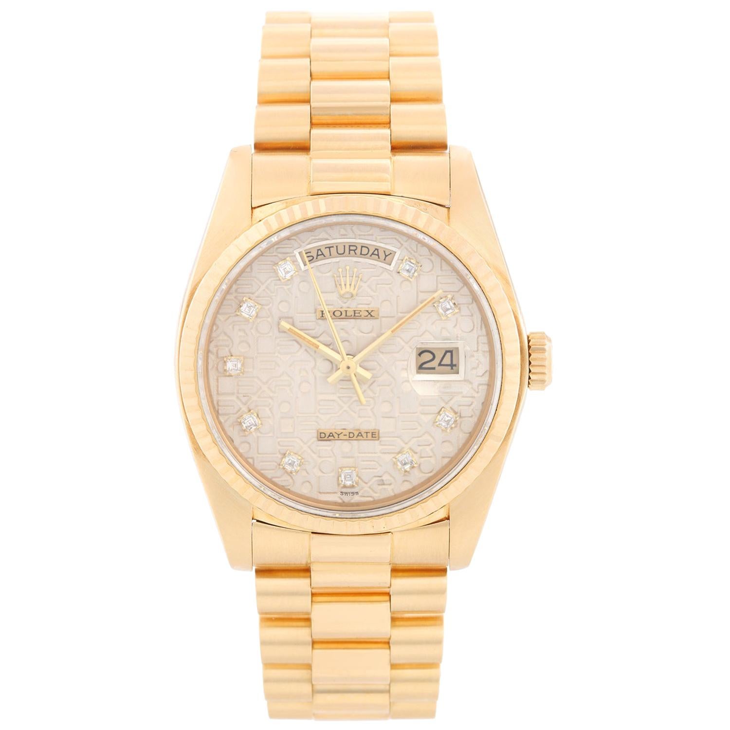 Rolex President Day-Date Men's 18 Karat Gold Watch 18038