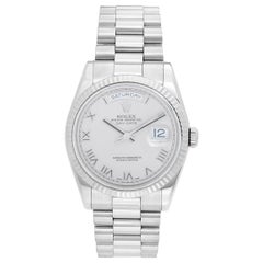 Rolex President Day-Date Men's 18 Karat White Gold Watch 118239