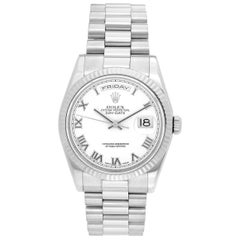 Rolex President Day-Date Men's 18 Karat White Gold Watch 118239