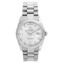 Rolex President Day-Date Men's 18 Karat White Gold Watch 118239