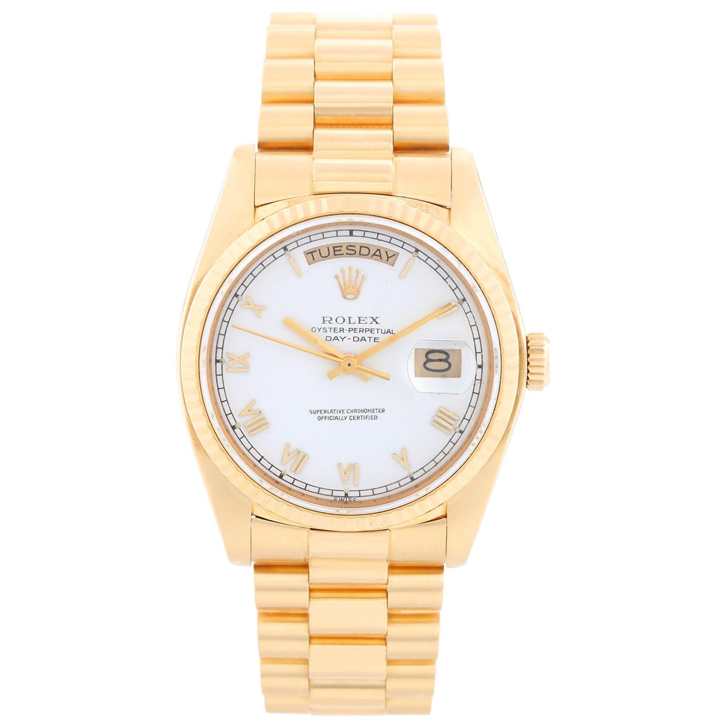 Rolex President Day-Date Men's' 18 Karat Yellow Gold Watch 18038