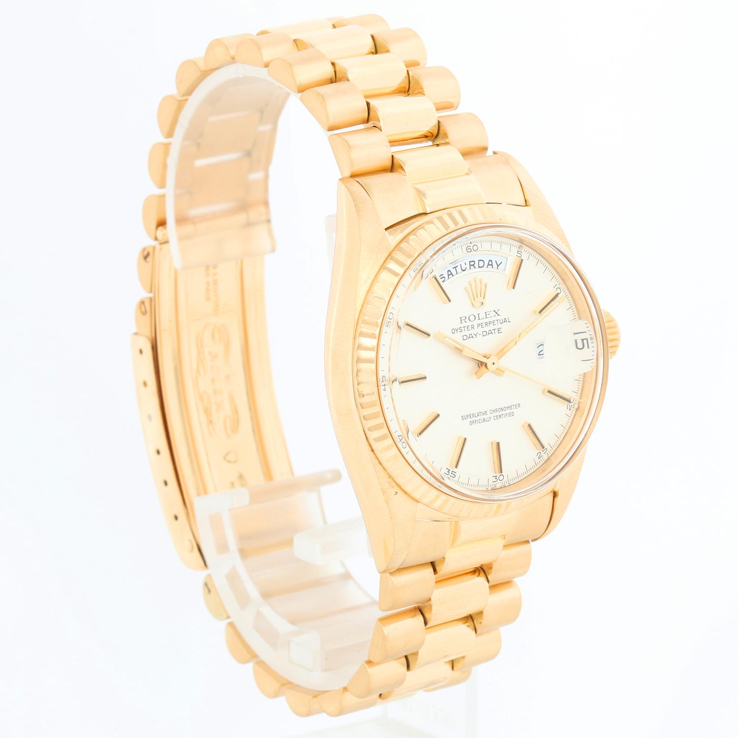 Rolex President Day-Date Men's 18k Gold Watch 1803 In Excellent Condition In Dallas, TX