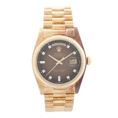 Rolex President Day-Date Men's 18k Gold Watch 18038