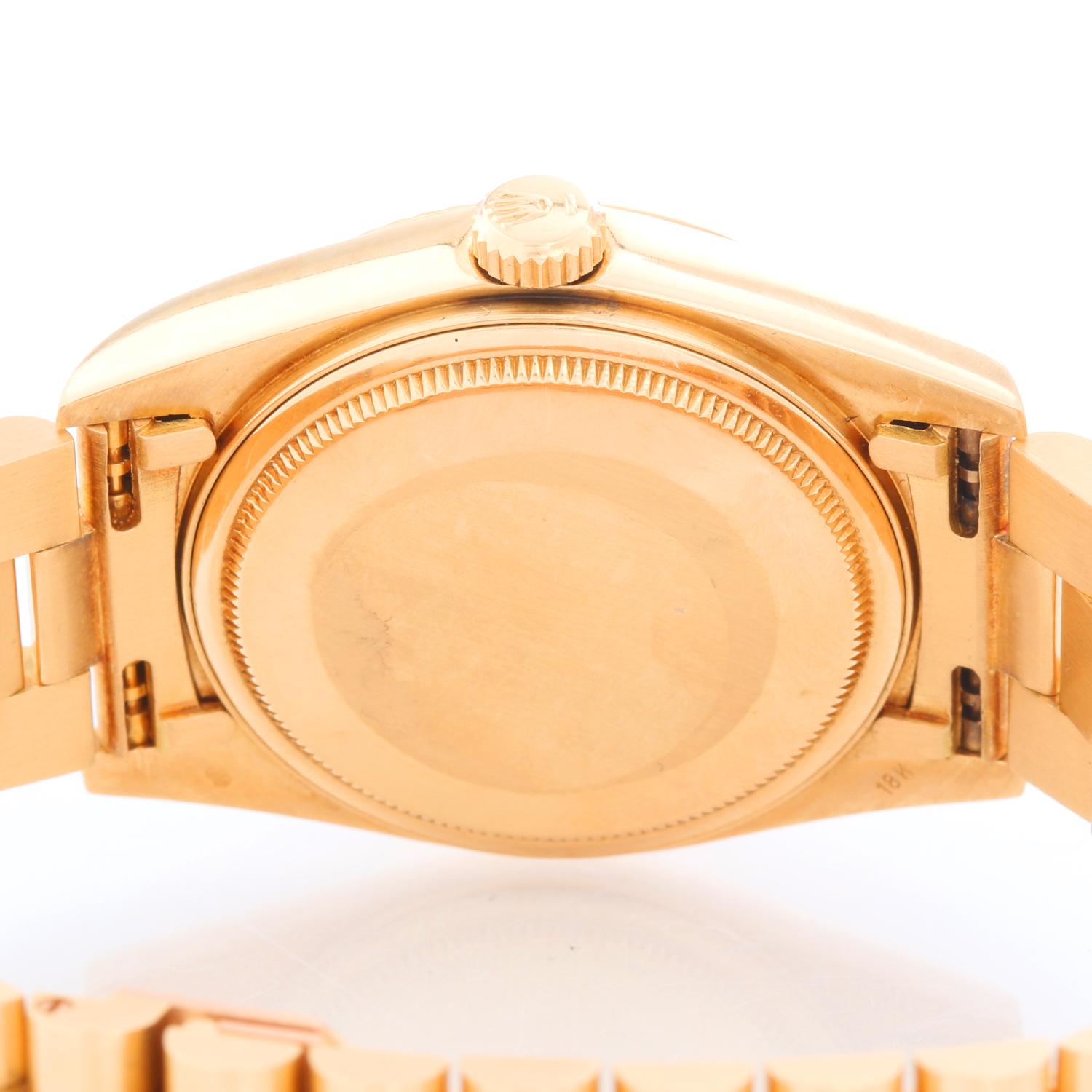 Rolex President Day-Date Men's 18 Karat Gold Watch 18038 In Excellent Condition In Dallas, TX