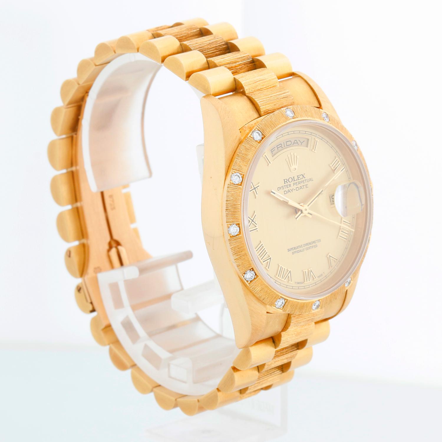 Reloj Rolex President Day-Date para hombre 18038 de oro de 18 quilates en Excelente estado para la venta en Dallas, TX