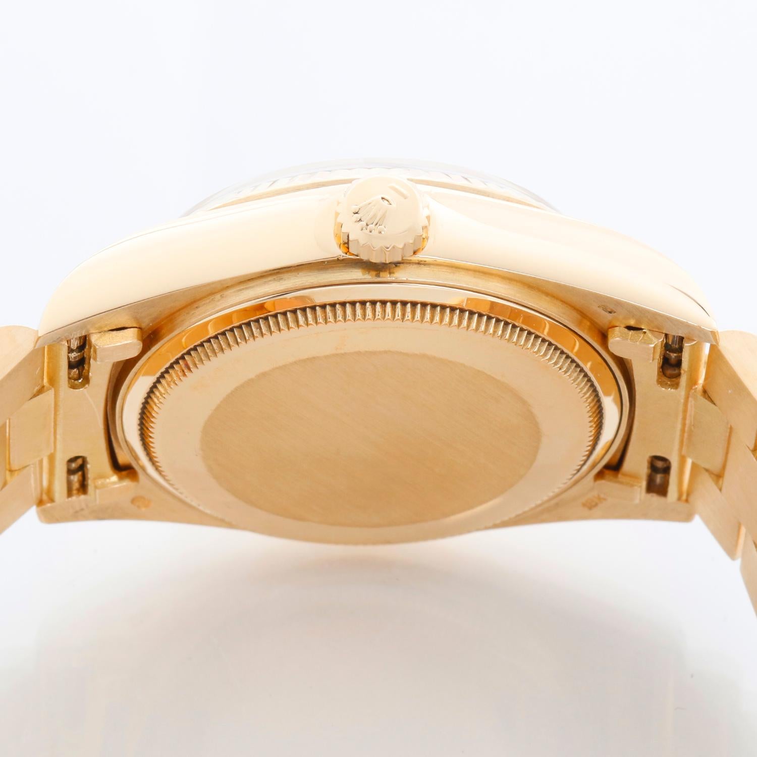 Rolex President Day-Date Men's 18k Gold Watch 18038 im Angebot 2