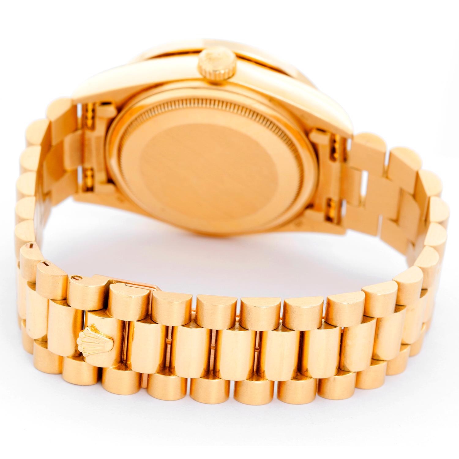 Rolex President Day-Date Men's 18 Karat Gold Watch 18048 In Excellent Condition In Dallas, TX