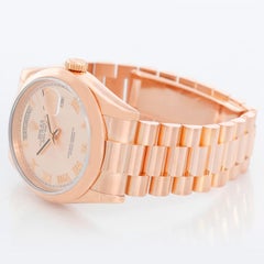 Rolex President Day-Date Men's 18k Rose Gold Watch 118205