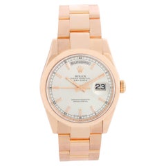Rolex Montre President Day-Date en or rose 18 carats pour hommes 118205