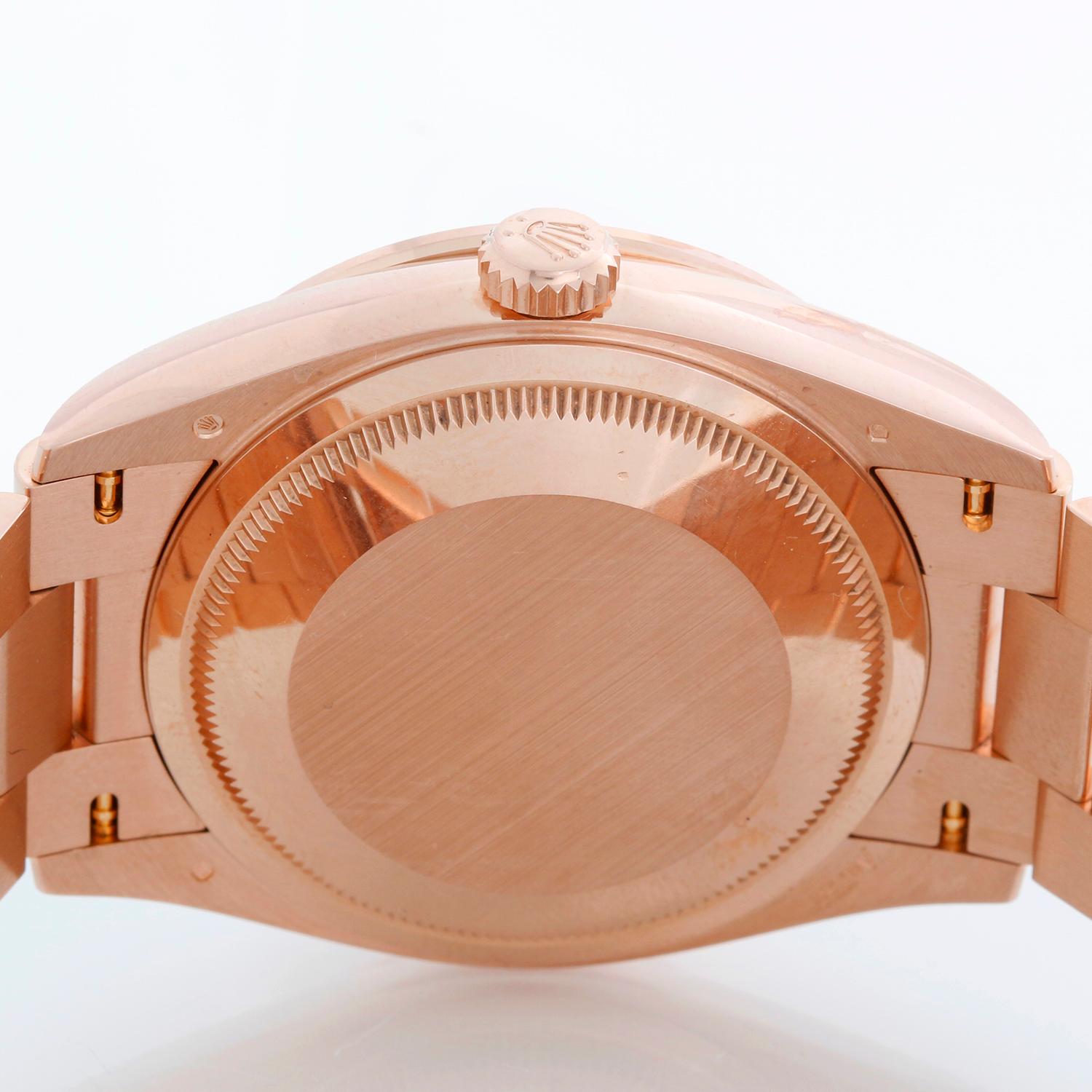 Rolex President Day-Date Men's 18k Rose Gold Watch 128345RBR im Angebot 4