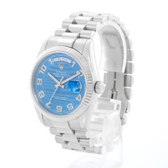 Rolex President Day-Date Men's 18k White Gold Watch 118239