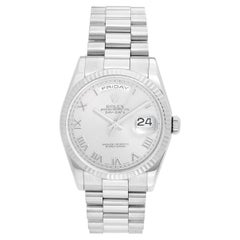 Rolex President Day-Date Men's 18k White Gold Watch 118239