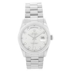 Rolex President Day-Date Men's 18k White Gold Watch 118239