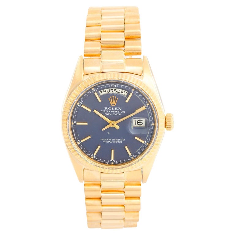 Rolex President Day-Date Men's 18k Yellow Gold Watch 1803 For Sale