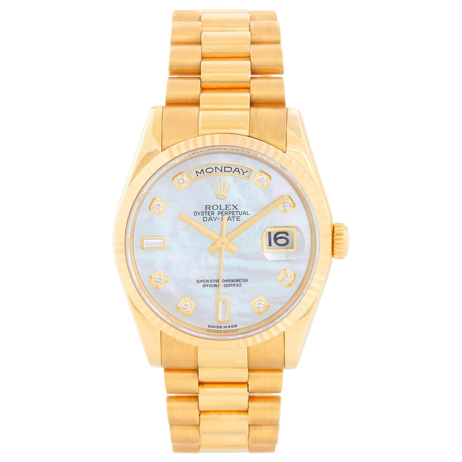 Rolex President Day-Date Men's Mother of Pearl Watch 118238