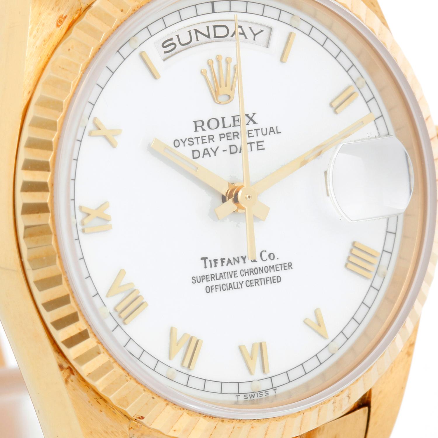 Rolex President Day-Date Men's Watch 18238 Tiffany Dial For Sale 1
