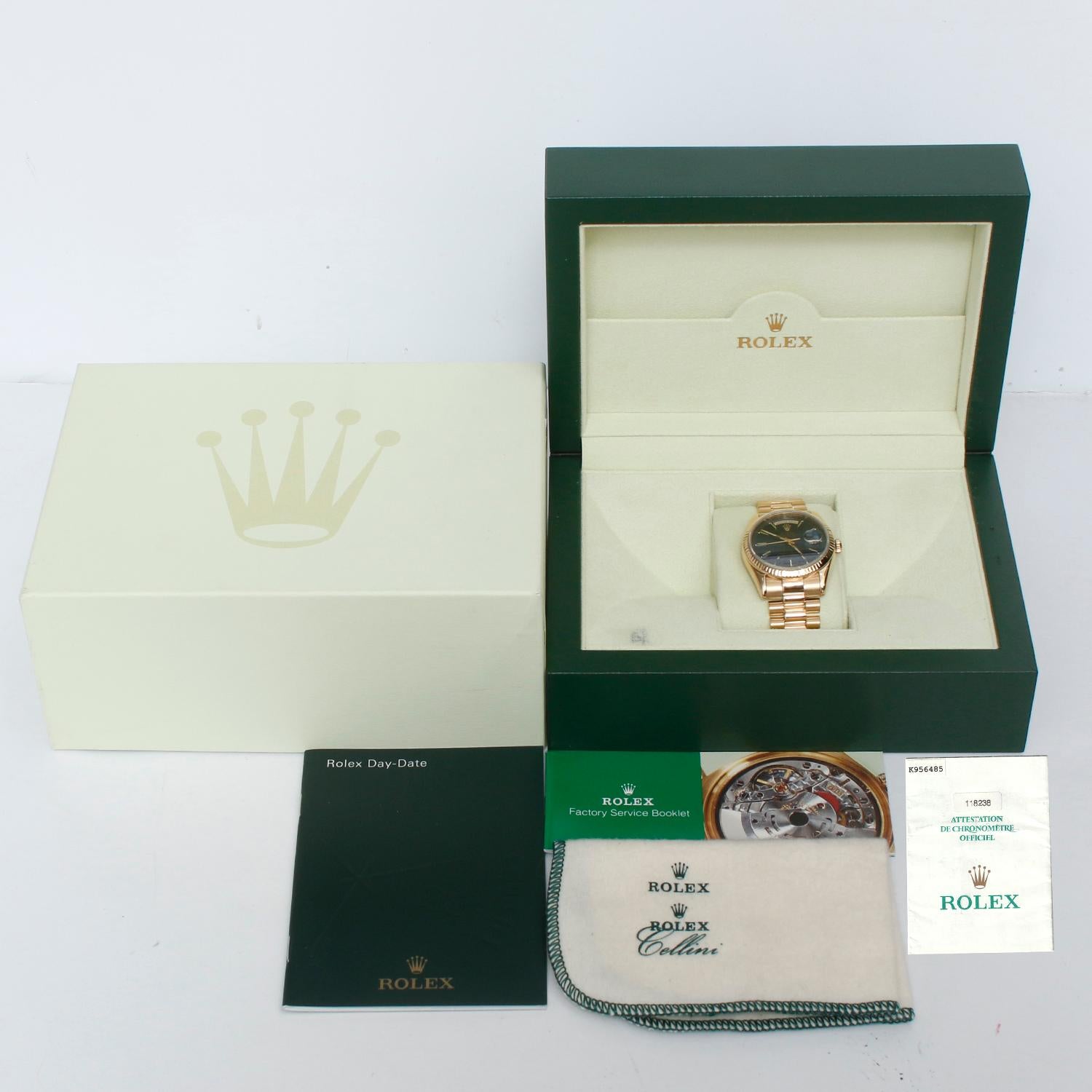 Reloj de caballero Rolex President Day-Date Esfera azul 118238 en Excelente Estado en Dallas, TX