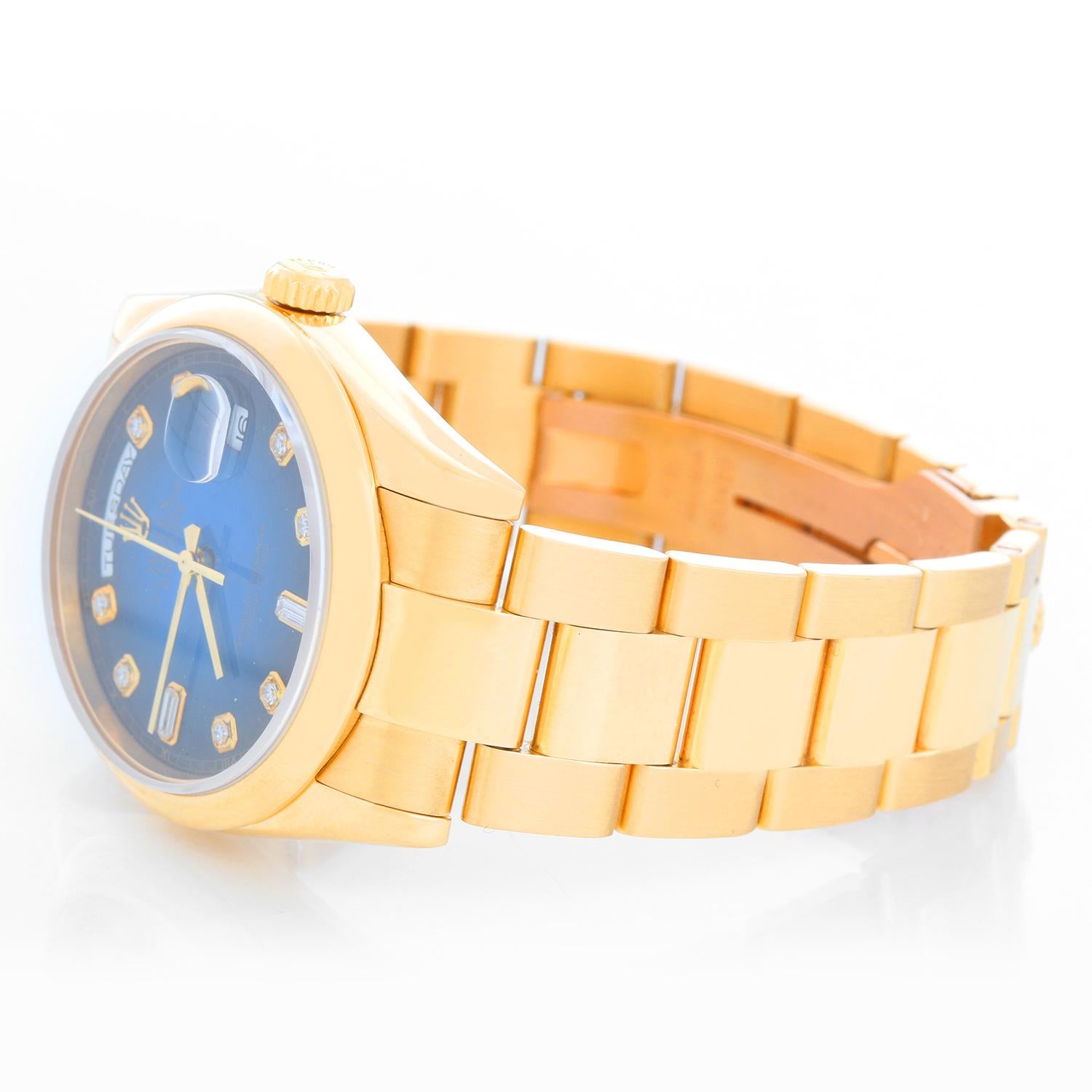 rolex day date blue dial gold