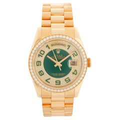 Rolex President Day-Date Men's Yellow Gold Watch Factory Diamonds 118348